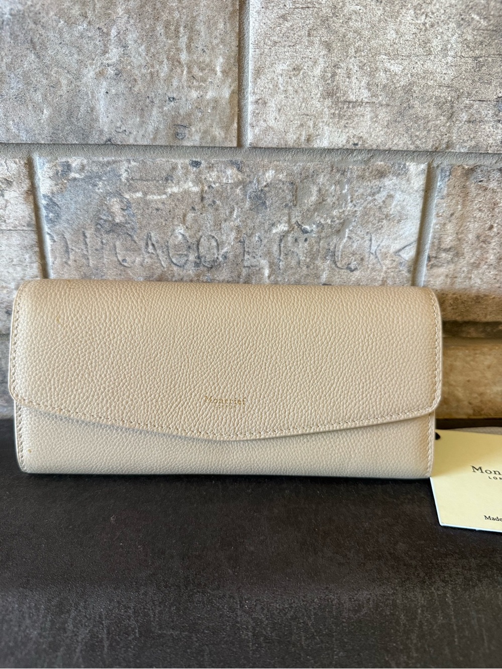 Moncrief Beige Leather Continental Wallet